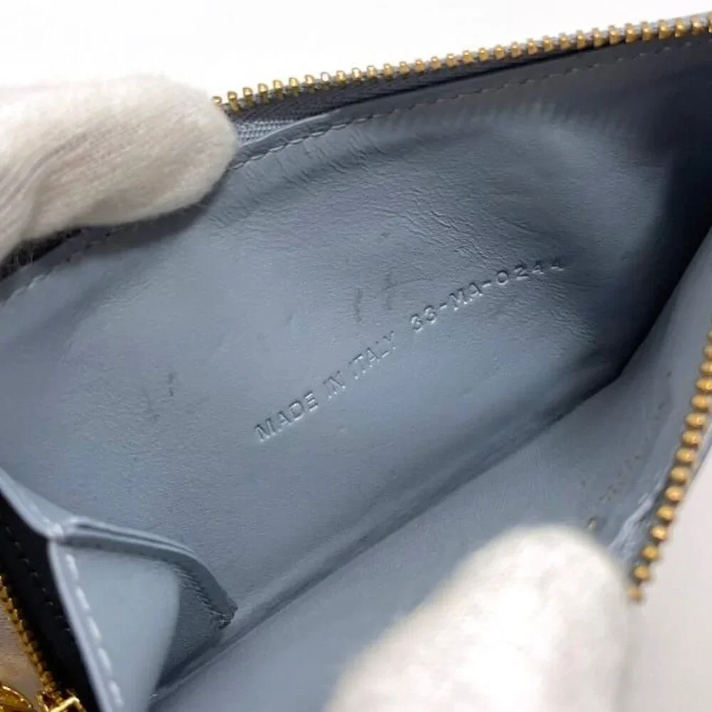 Christian Dior Coin Case Blue Lady Dior Leather